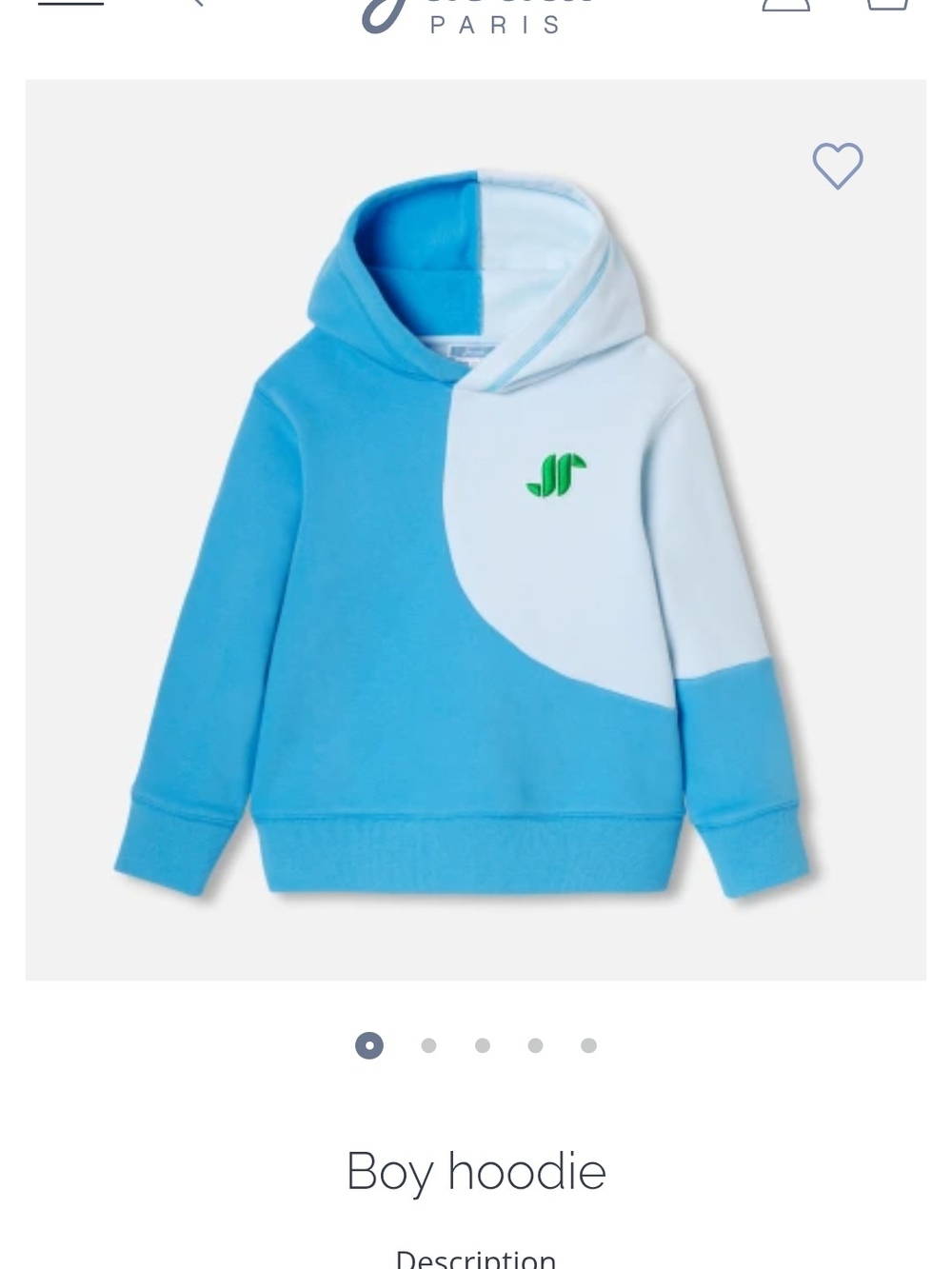 Jacadi Blue & Light Blue Colorblock Hoodie